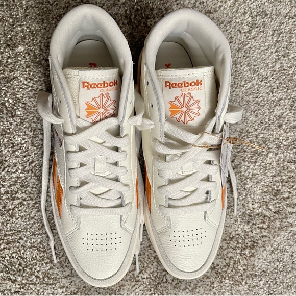 Reebok Club C Form High-top Sneaker Sz 9.5 In Chalk/Peach Fuzz/Burnt Orange NWT - Picture 7 of 10